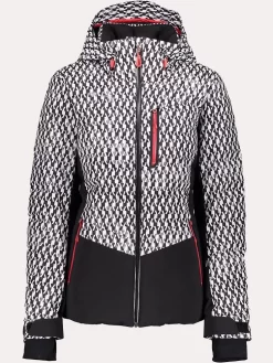 Obermeyer Women's Cosima Down Jacket -Obermeyer Sales Store 11129 BLACK BIANCO 9ad32e08 f803 4825 a590 b52e545613e6