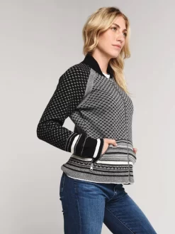 Obermeyer Women's Belletex Full-Zip Sweater 9 Obermeyer Women's Belletex Full-Zip Sweater -Obermeyer Sales Store 16036 blackalt1