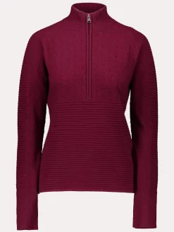 Obermeyer Women's Dolly Cashmere-Blend 1/2 Zip Sweater -Obermeyer Sales Store 16041 WINE NOT 13e34501 98c8 4b7b be93 bcc14aa6d79f