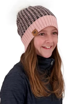 Obermeyer Girls Tucson FF Pom Beanie -Obermeyer Sales Store 2122 obermeyer girlstucsonffpombeanie pinksand2