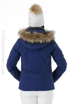 Obermeyer Women's Evanna Sc Down Jacket -Obermeyer Sales Store fw2021 obermeyer womensevannascdownjacket navy modelb