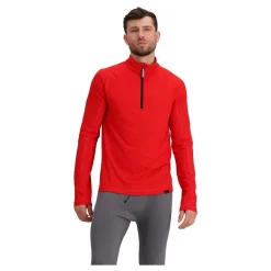 Obermeyer Flex 1/4 Zip - Men's -Obermeyer Sales Store fw2324 obermeyer mensflexquarterzip brakelight 1