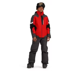 Obermeyer Boys Fleet Jacket -Obermeyer Sales Store fw2324 obermeyer teenfleetjacket brakelight 4