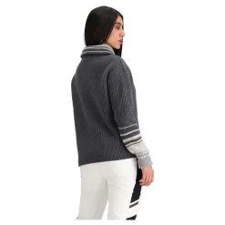 Obermeyer Limber 1/2 Zip Sweater - Women's -Obermeyer Sales Store fw2324 obermeyer womenslimberhalfzipsweater basalt 3