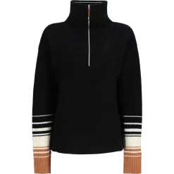 Obermeyer Limber 1/2 Zip Sweater - Women's -Obermeyer Sales Store fw2324 obermeyer womenslimberhalfzipsweater black 3