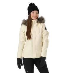 Obermeyer Tuscany Elite Jacket - Women's -Obermeyer Sales Store fw2324 obermeyer womenstuscanyelitejacket sandbar buck model 1