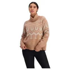 Obermeyer Willow Turtleneck Sweater - Women's -Obermeyer Sales Store fw2324 obermeyer womenswillowturtlenecksweater brownsugar 1