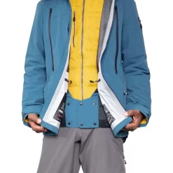 Obermeyer Men's Highlands Shell Jacket -Obermeyer Sales Store fw23 obermeyer menshighlandsshelljacket blueagave 4