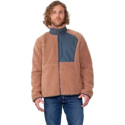Obermeyer Men's Landry Sherpa Jacket -Obermeyer Sales Store fw23 obermeyer menslandrysherpajacket saddle