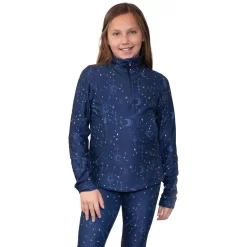 Obermeyer Teen Girls Clara 1/4 Zip Top -Obermeyer Sales Store fw23 obermeyer teengirlsclaraquarterziptop mymoonandstars 1