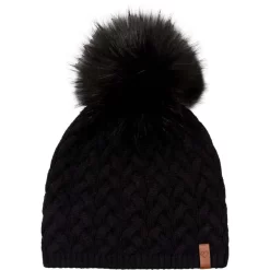 Obermeyer Women's NYC FF Pom Beanie -Obermeyer Sales Store fw23 obermeyer womensnycffpombeanie black