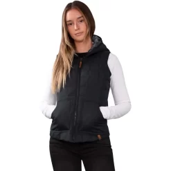 Obermeyer Women's Zoe Reversible Down Vest -Obermeyer Sales Store fw23 obermeyer womenszoereversibledownvest black