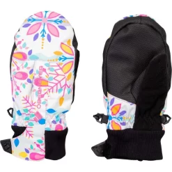 Obermeyer Toddler Thumbs Up Mitten Print -Obermeyer Sales Store fw23 obermeyer youththumbsupmittenprint whitesnowflakes